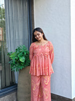 Peach Paisley Print Co-Ord