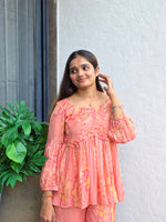 Peach Paisley Print Co-Ord