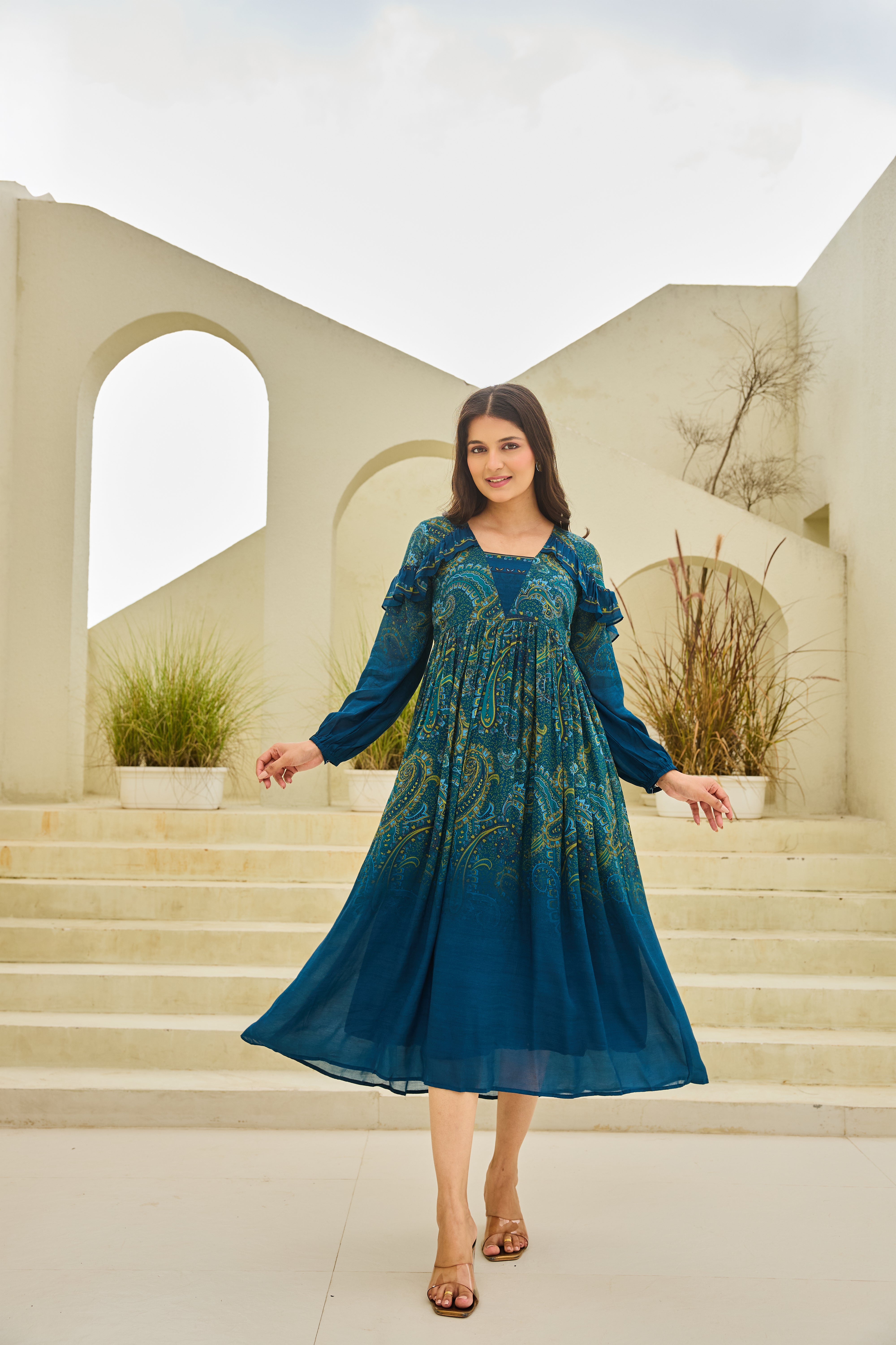 Aqua Crochet Drop Waist Dress Aqua Crochet Drop Waist Dress