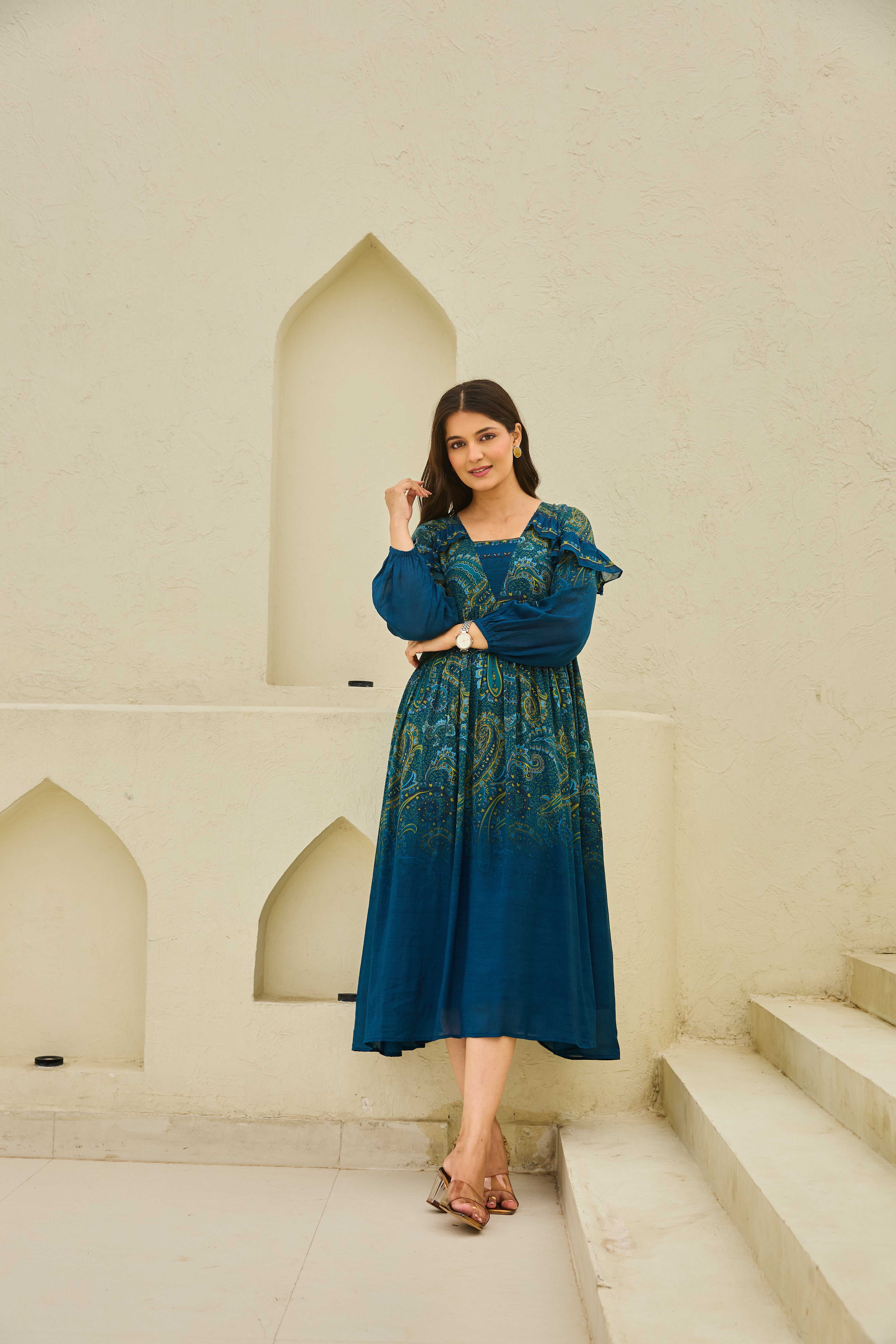 Aqua Crochet Drop Waist Dress Aqua Crochet Drop Waist Dress