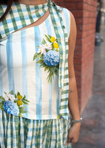Lemon Blossom Checks Dress