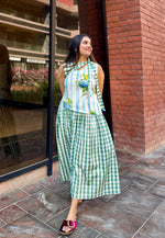 Lemon Blossom Checks Dress