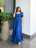 Royal Blue Crochet Maxi Dress