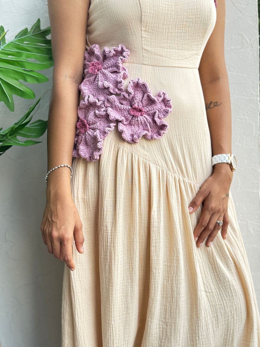 Blush Bloom Crochet Dress