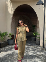 Olive Bloom Embroidered Co-ord Set