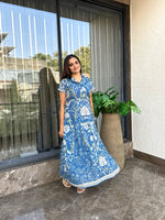 Azure Paisley Bloom Maxi