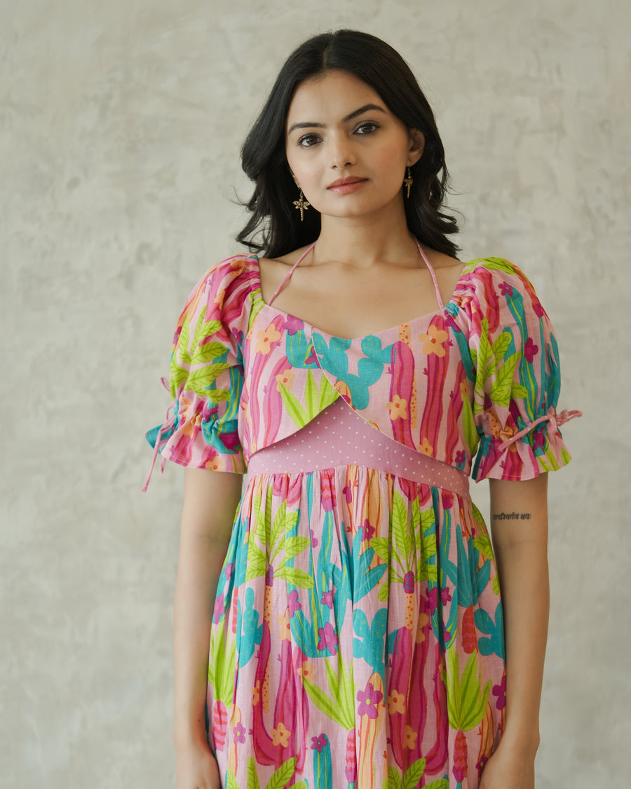 Blush Cactus Garden Dress