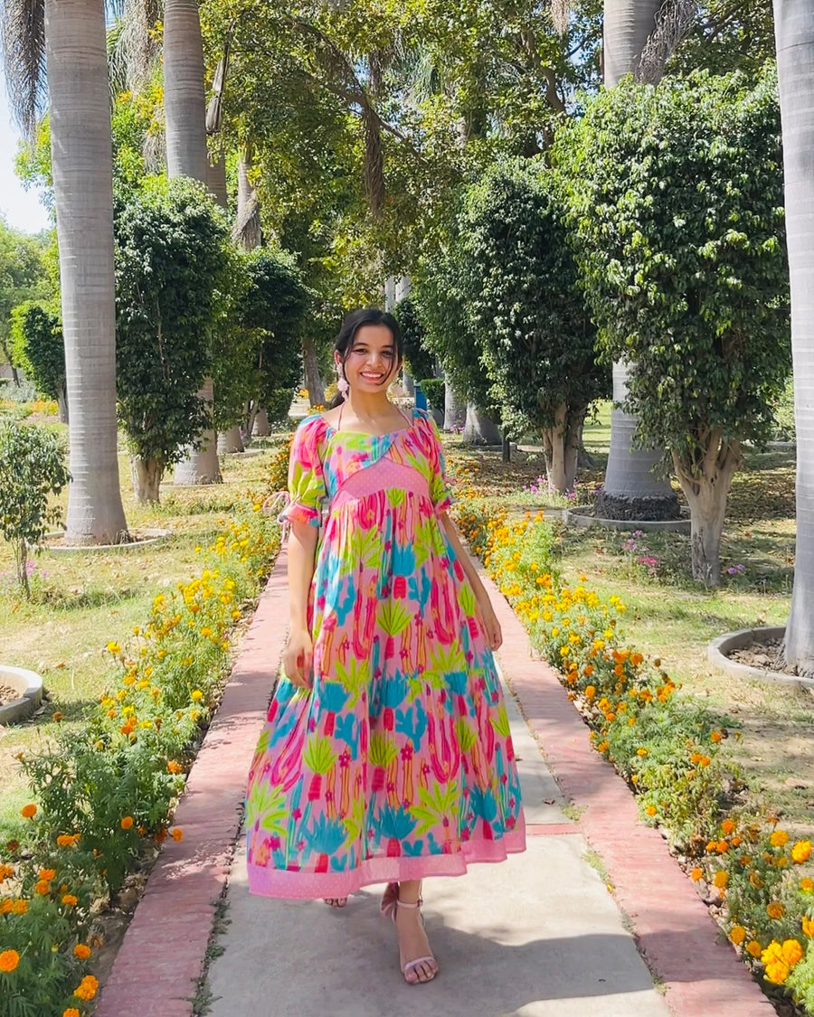 Blush Cactus Garden Dress
