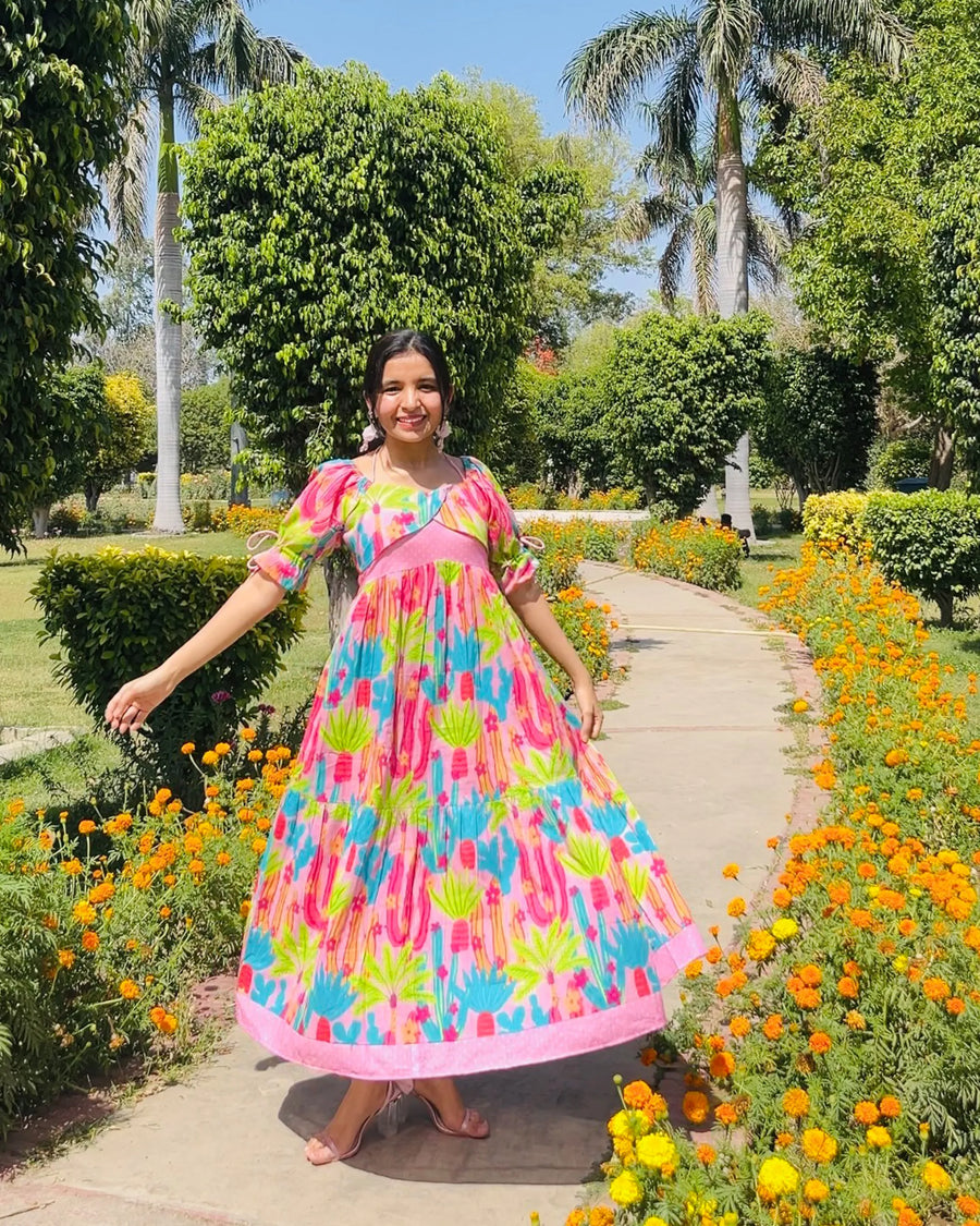 Blush Cactus Garden Dress