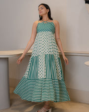 Stripes Love Polka Dot Long Dress