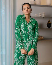 Emerald Elegance Printed Co-ord Set