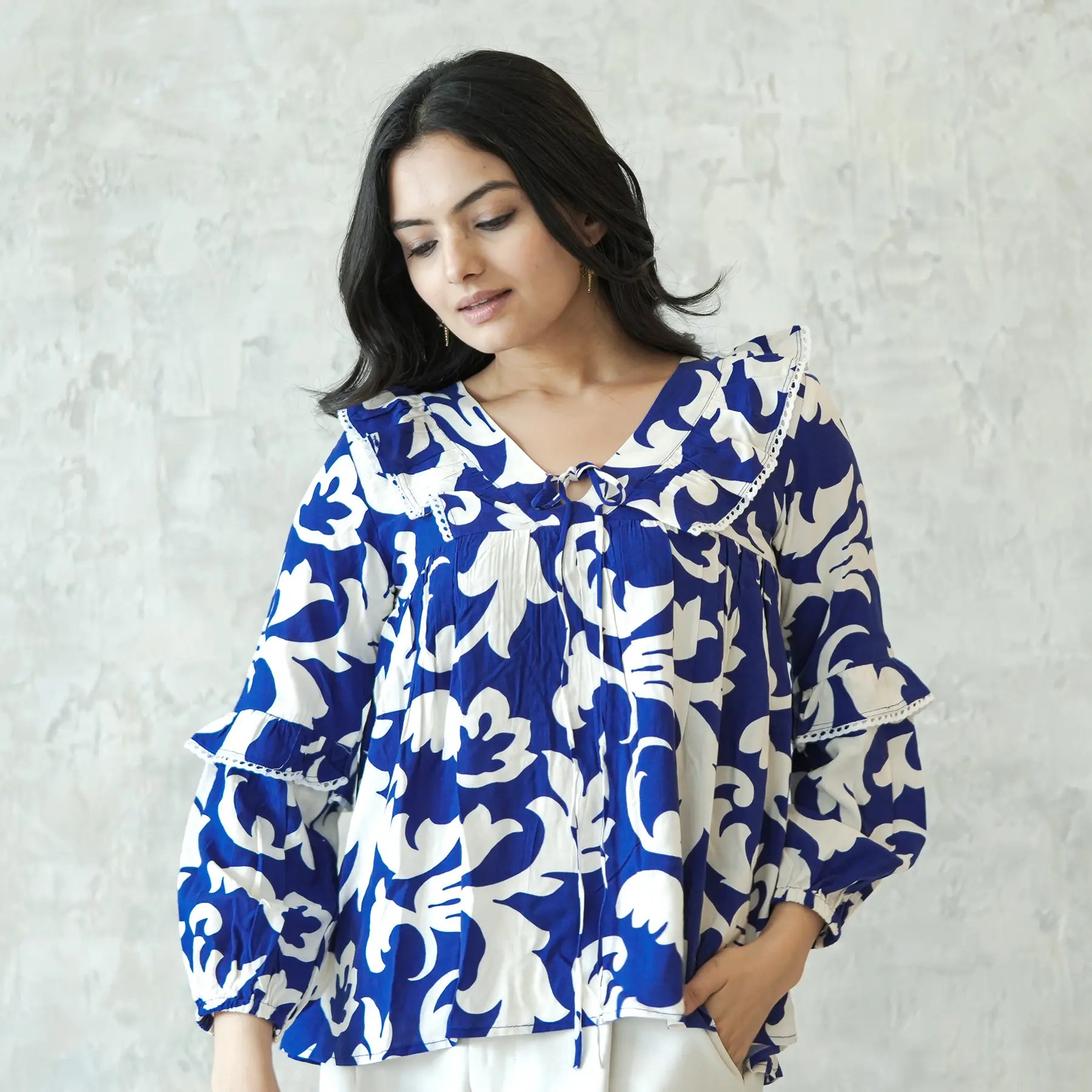 Ocean Breeze Frill Top
