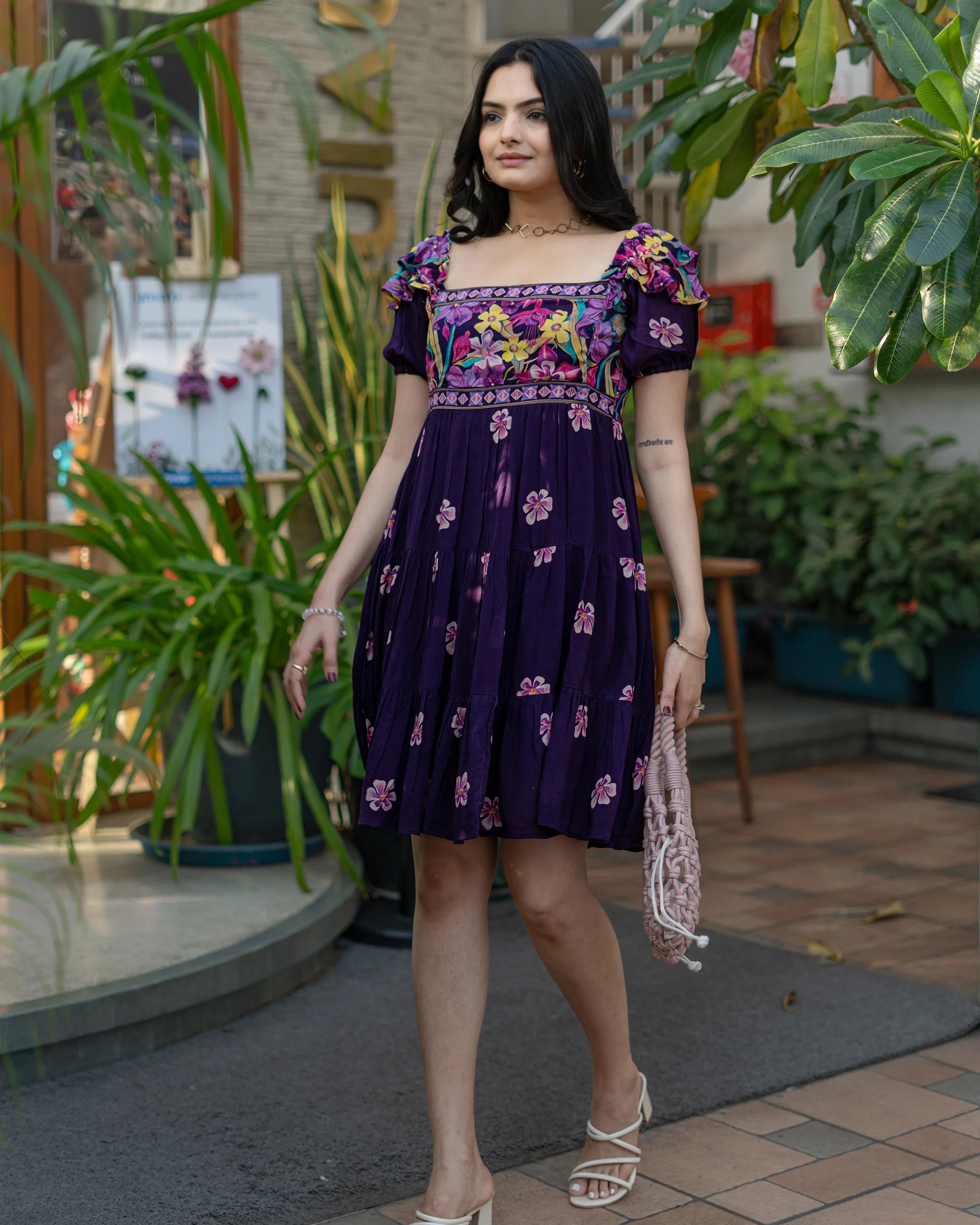 Moonlit Floral Dress