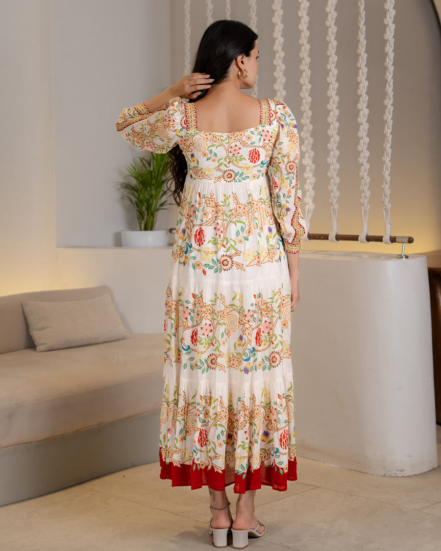 Forest Soul Floral Mix Maxi Dress