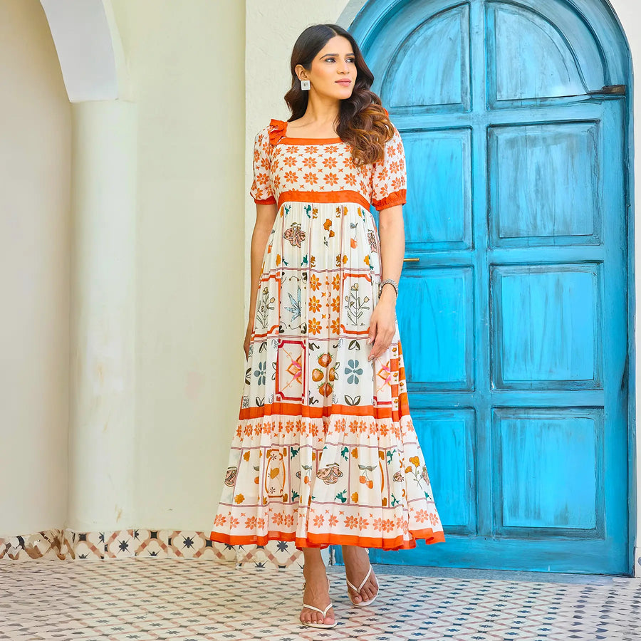 Relaxed summer look featuring flowy maxi dresses perfect for resort or beach vacation.
