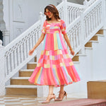 candid walking view of beach wear for women in pastel tones